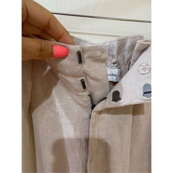 Abercrombie High Waisted Linen Blend Pants Size XS - Picture 4 of 7
